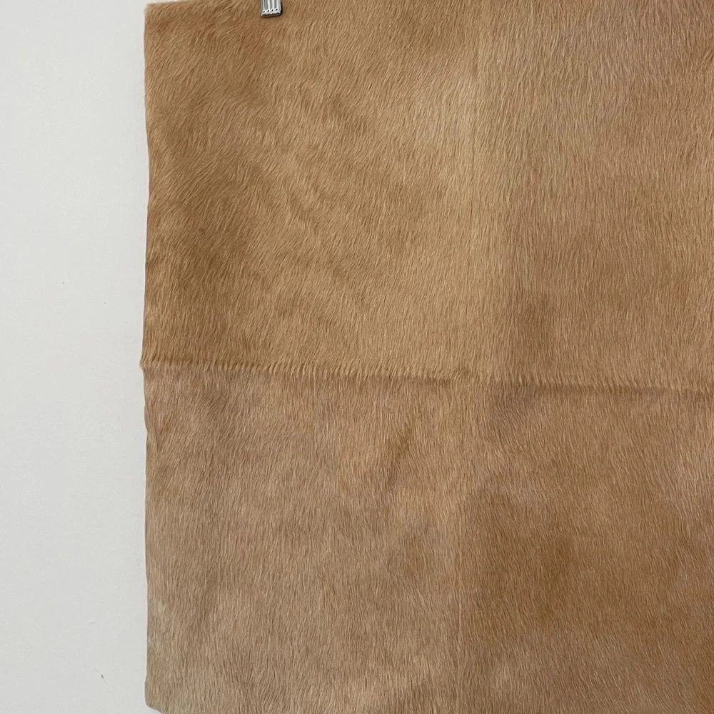 Tan Cowhide Throw Pillow Cover - Picture 4 of 5